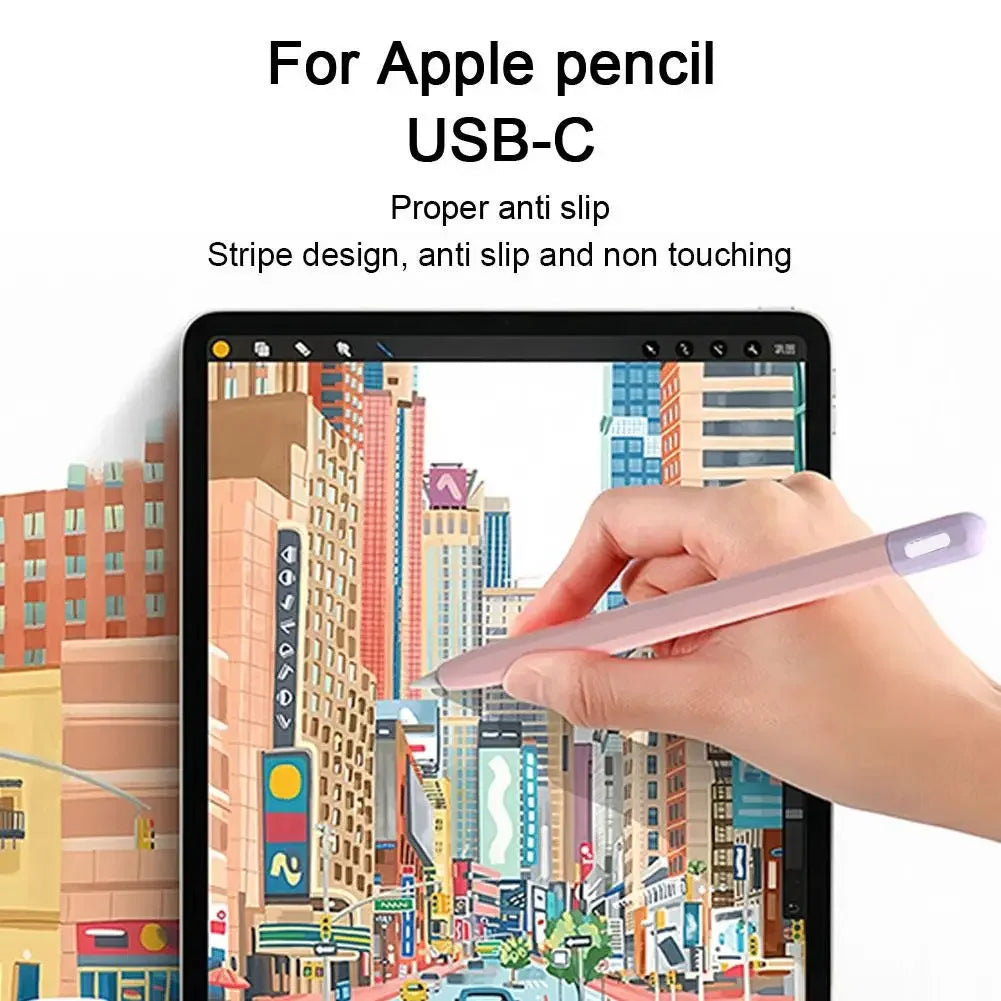 Silicone Case for Apple Pencil 3 USB-C Stylus Grip Holder Sleeve Cover