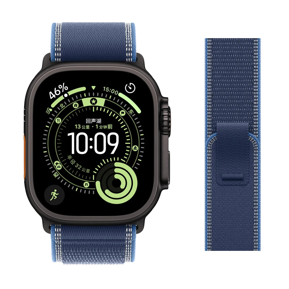 Alpine Loop Nylon Band for Apple Watch Ultra & Series 11–6, SE 41–49mm Strap