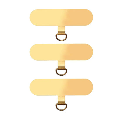 3PCS Stainless Steel Phone Lanyard Patch Tabs Ultra-thin Tether Connector Set