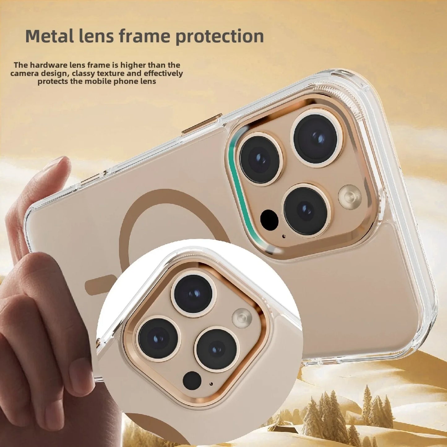 Magnetic Clear Shockproof Case for iPhone 16 15 Pro Max