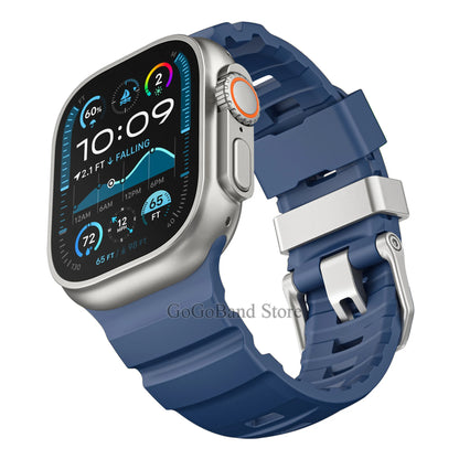 Fluorescent Silicone Bracelet for Apple Watch Series 4–10 & Ultra 2