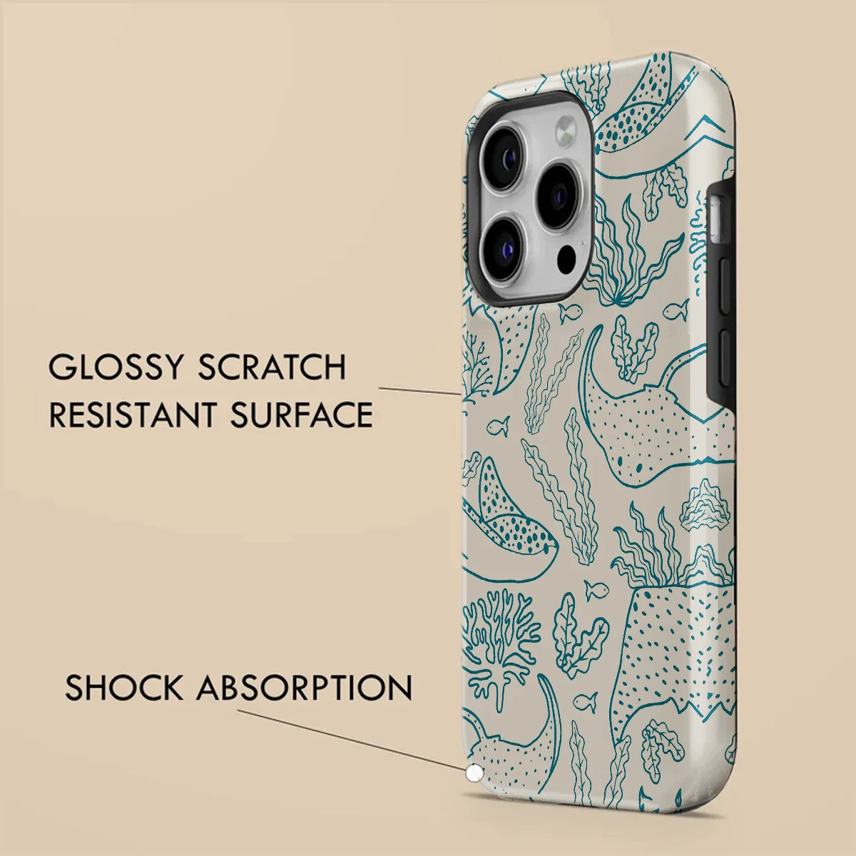 Magnetic Marine Life Acrylic Case for iPhone 16–11 Pro Max Shockproof