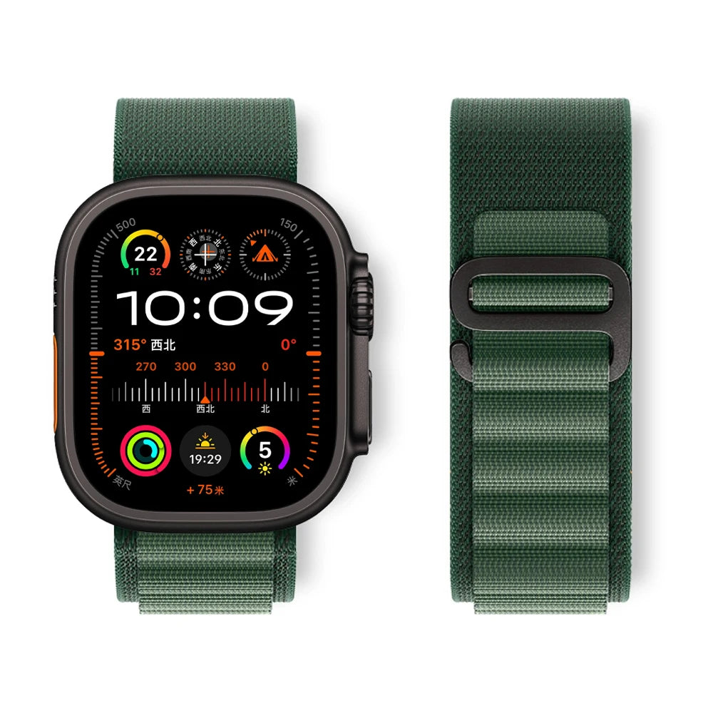 Alpine Loop Nylon Strap for Apple Watch Ultra 2 & Series 10-4, 40-49mm Adjustable Band