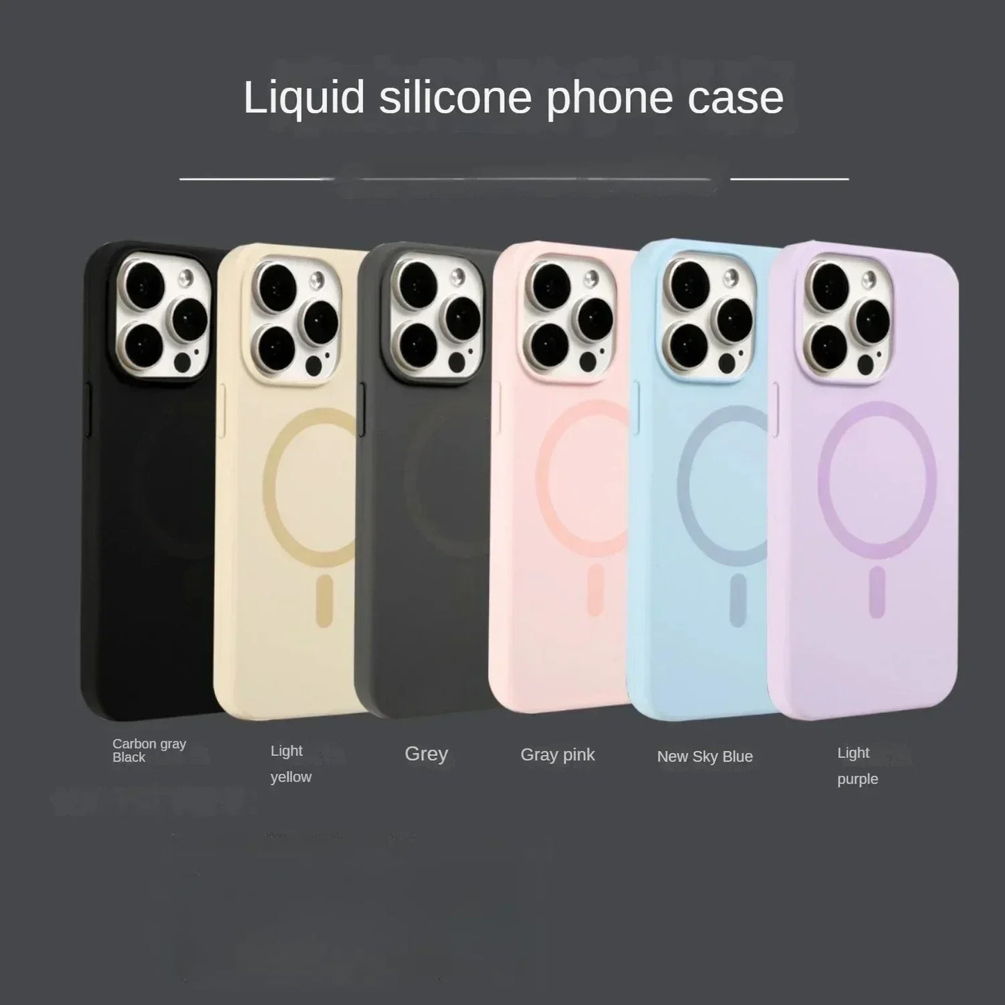 Liquid Silicone MagSafe Case for iPhone 16 15 14 13 12 Pro Max Plus Magnetic Cover