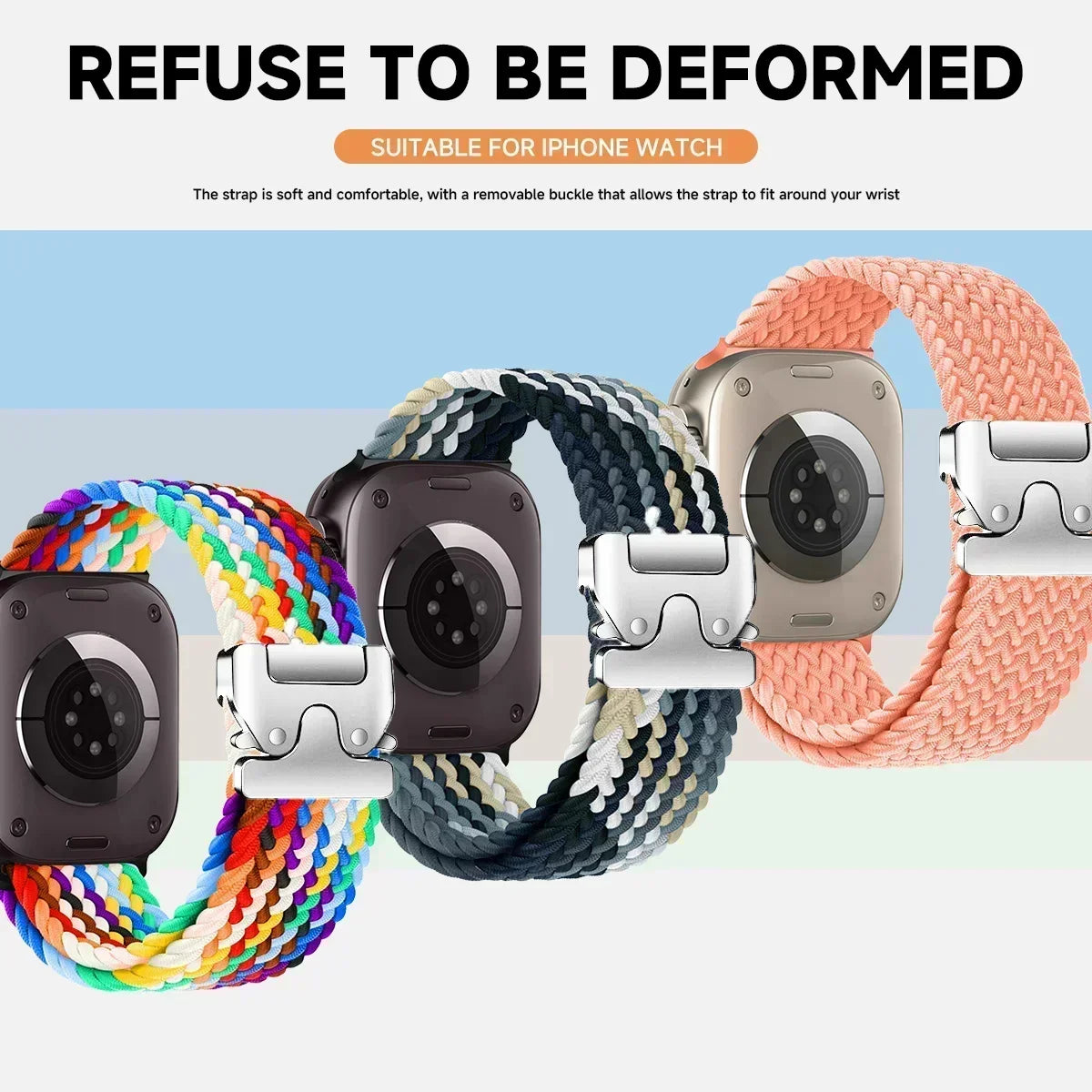 Braided Band for Apple Watch 38–49mm Series 10, Ultra 2 & SE