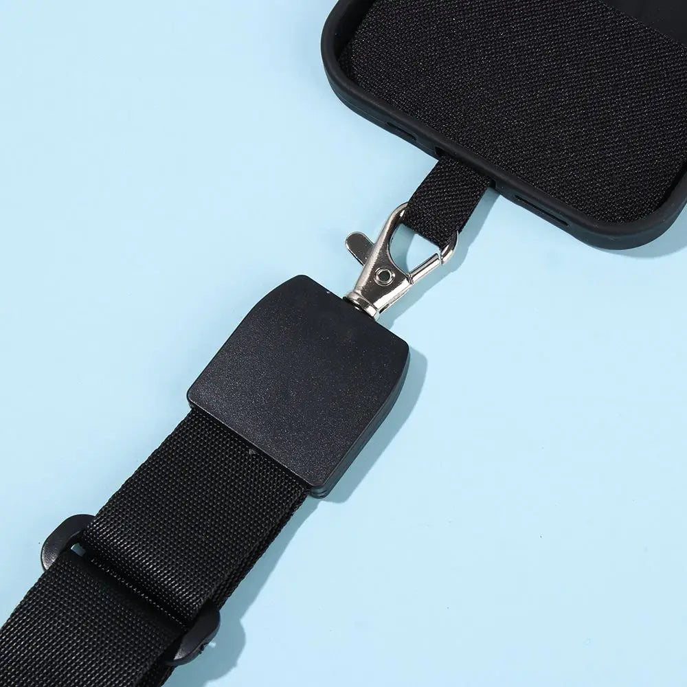 Adjustable Neck Cord Phone Strap, Mobile Lanyard with Patch Holder for Phones