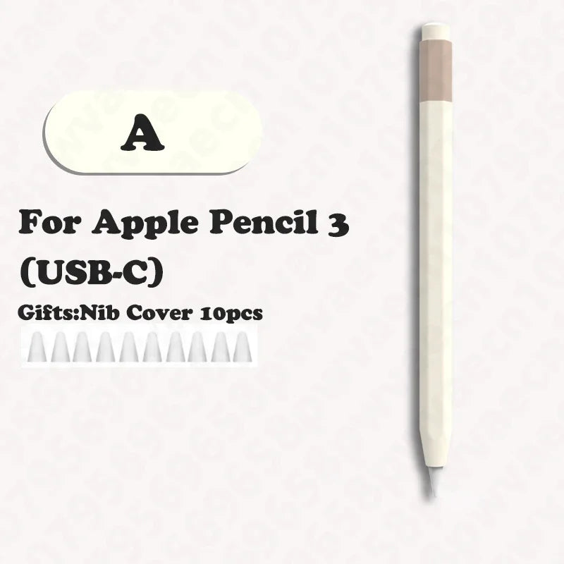 Retro Silicone Case for Apple Pencil 3 USB-C – 3rd Gen Stylus Cover