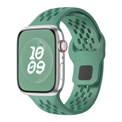 Silicone Band for Apple Watch Series 3–10 Ultra, Adjustable Strap 38mm–49mm Bracelet