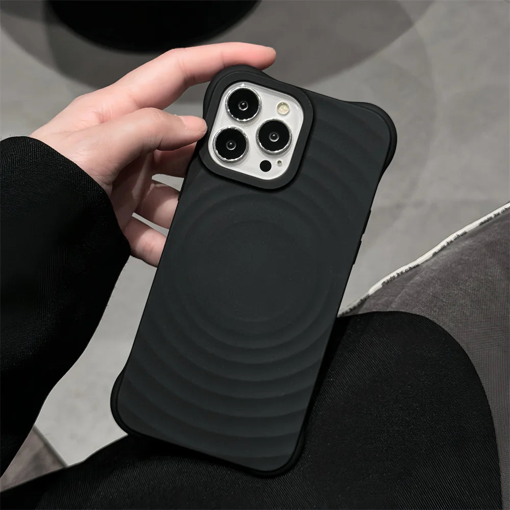 Ripple MagSafe Case for iPhone 15–11 Pro Max – Wave Shockproof Cover