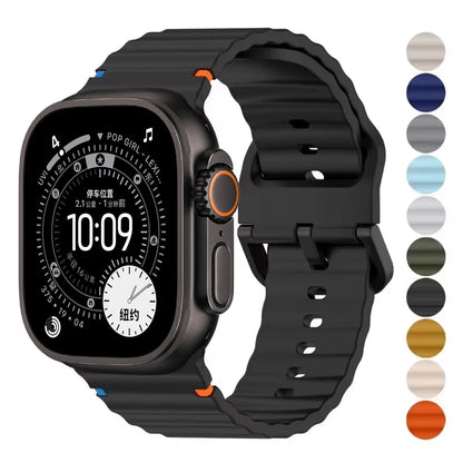 Silicone Strap for Apple Watch Ultra 3/2/1 49/46/45/44/42/41/40mm Sport Wristband