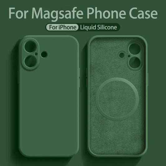 Magnetic Silicone Protective Case for iPhone 15 Pro Max / 14 Plus