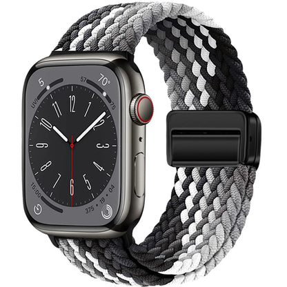 Braided Strap for Apple Watch Ultra 2 & Series 9–3, Magnetic Buckle Band 49–38mm