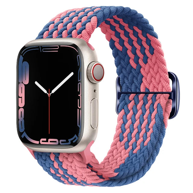 Elastic Braided Strap for Apple Watch Ultra 49mm and Series 9–SE, 45–38mm
