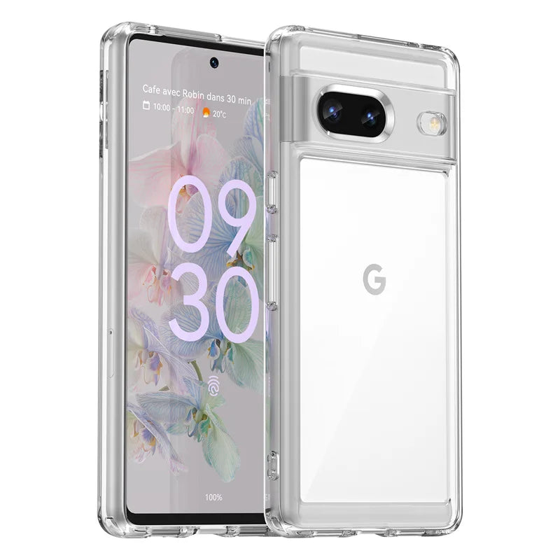 Shockproof Clear Bumper Case for Google Pixel 7/8/7A/8 Pro – Transparent Cover