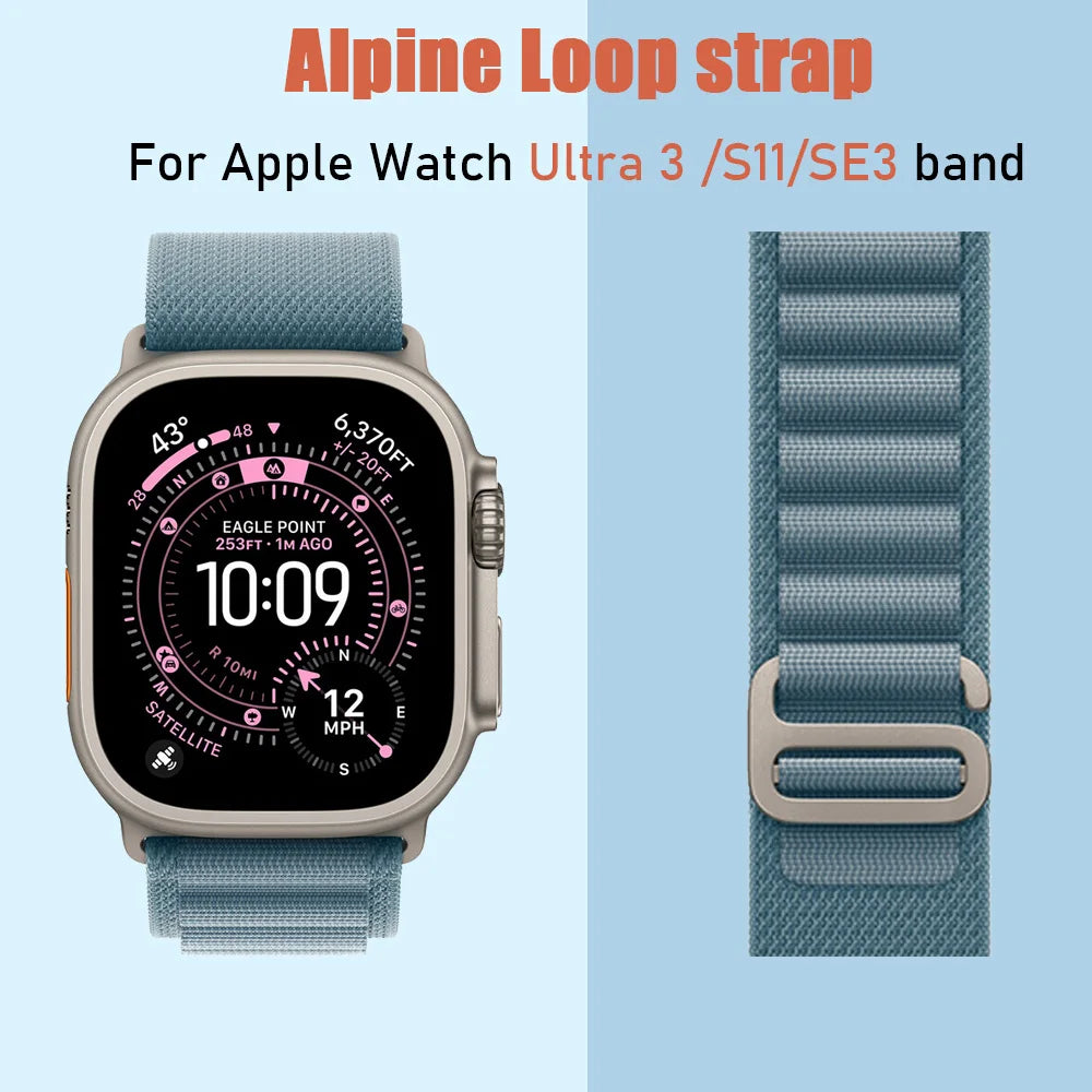 Alpine Loop Nylon Strap for Apple Watch Ultra 3 & Series 11–7