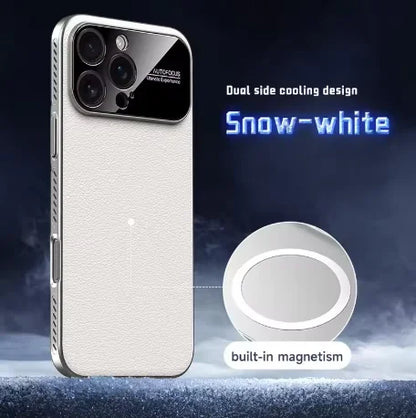 Ultra-Thin Leather MagSafe Case for iPhone 17–14 | Heat-Dissipation Cover