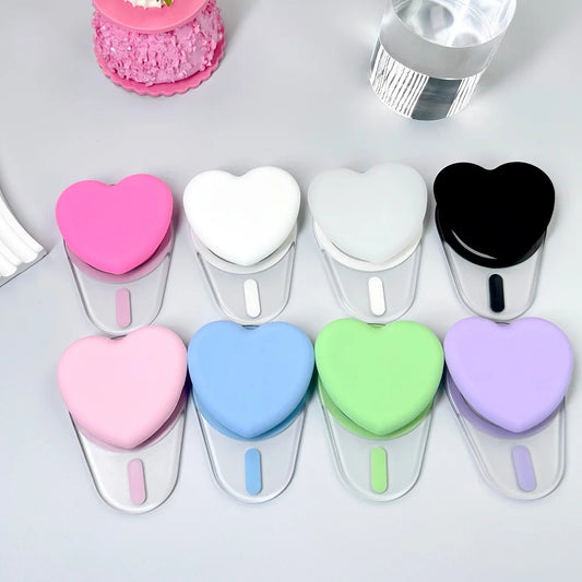 MagSafe Silicone Heart Oval GripTok Phone Finger Grip Holder for Magnetic Support