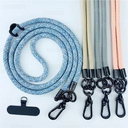 120CM Fashion Phone Lanyard Strap with Hook for Anti-Loss & Card Holder