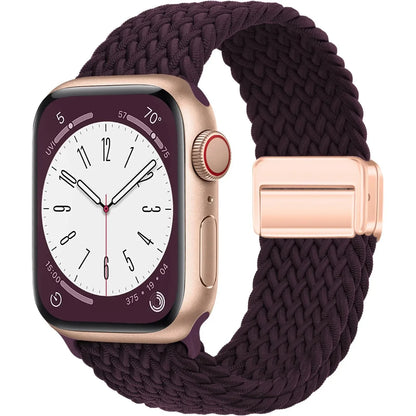 Braided Strap for Apple Watch Ultra 2 & Series 9–3, Magnetic Buckle Band 49–38mm
