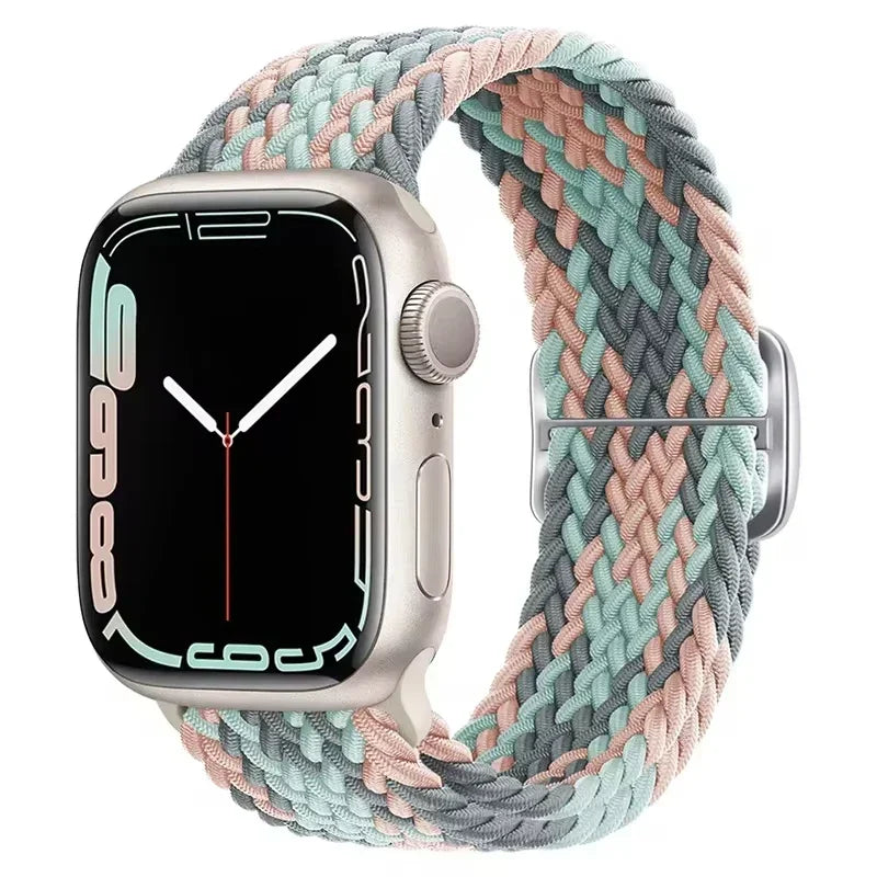 Braided Solo Loop for Apple Watch Ultra 2 & Series 10–3 SE Elastic Band