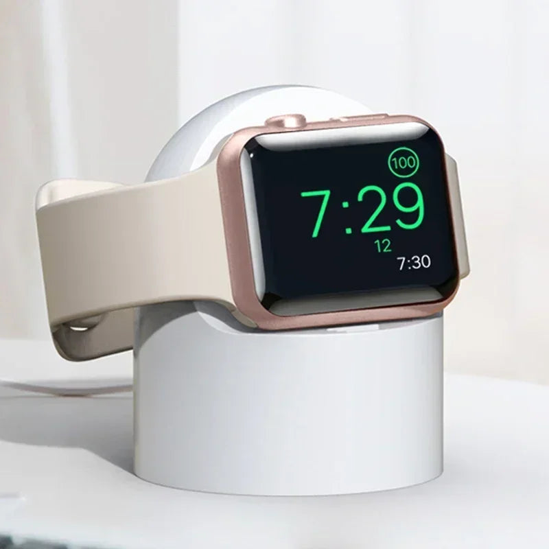 Silicone Charger Stand for Apple Watch Ultra 8 SE2 7 6 5 4 3 Nightstand