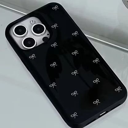 Cute Bowknot Glossy Soft Phone Case for iPhone 17 Air–7 Series, Shockproof Cover