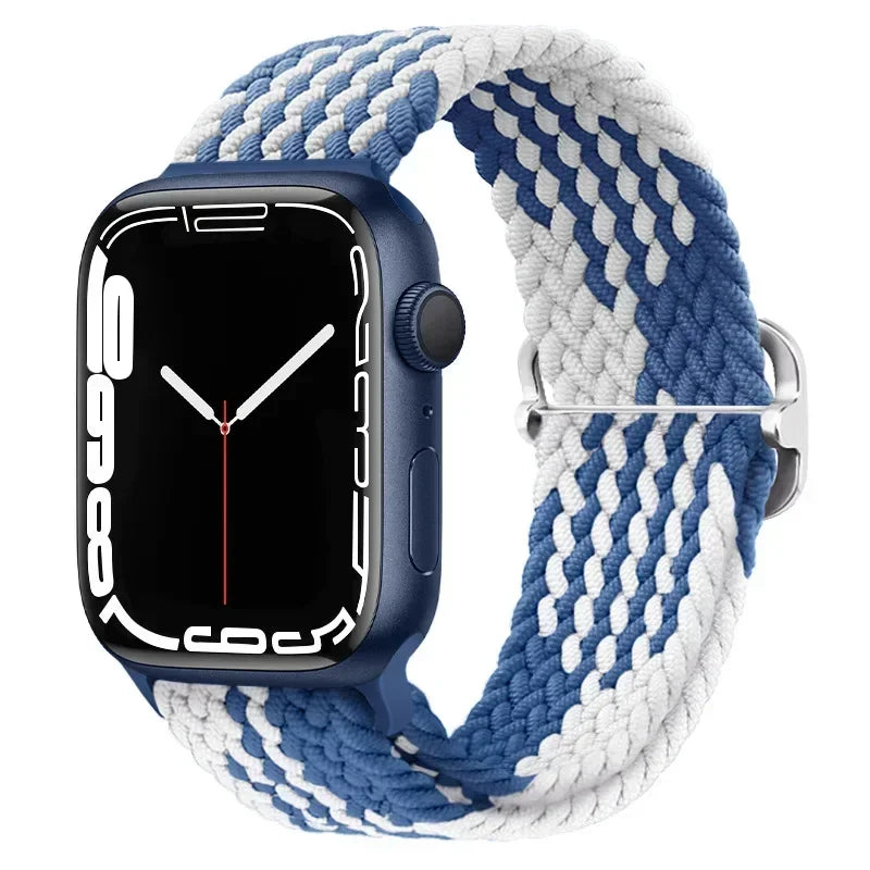 Braided Nylon Strap for Apple Watch Ultra 2/Series 10–4 Adjustable Band