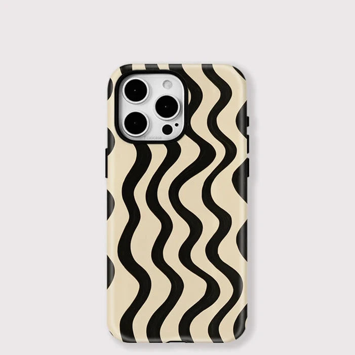 MagSafe Wave Stripe Case for iPhone 16–11 | Magnetic Shockproof Cover