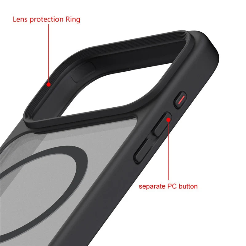 Invisible Folding Kickstand MagSafe Case for iPhone 14–17 Pro & 15–16 Pro Max