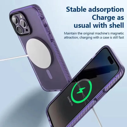 Matte Shockproof MagSafe Case for iPhone 11–16 Pro Max with Wireless Charging