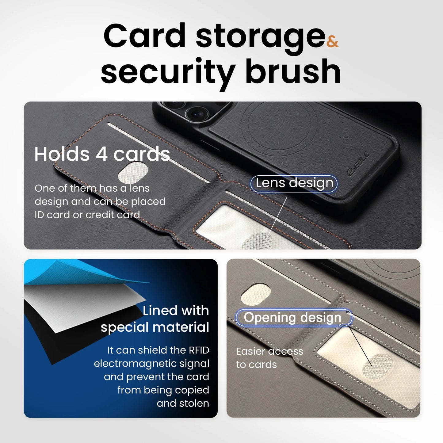 2-in-1 Detachable Magnetic Leather Wallet Case for iPhone 17 16 15 14 13 Pro Max