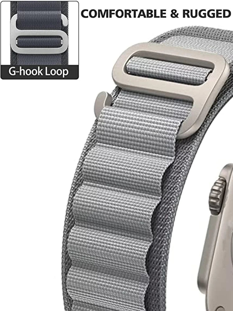 Alpine Loop Nylon Strap for Apple Watch Ultra 2 & Series 10-4, 40-49mm Adjustable Band