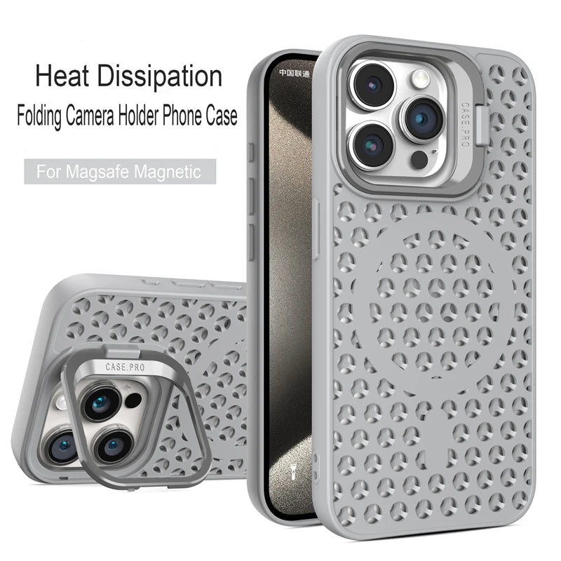 MagSafe Mesh Cooling Case for iPhone 11–15 Pro Max – Soft & Magnetic