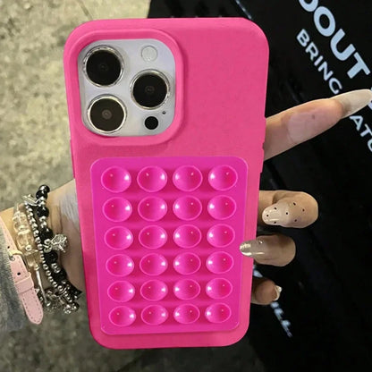 3D Suction Cup Shockproof Case for iPhone 16/15/14 Pro Max & Plus Models