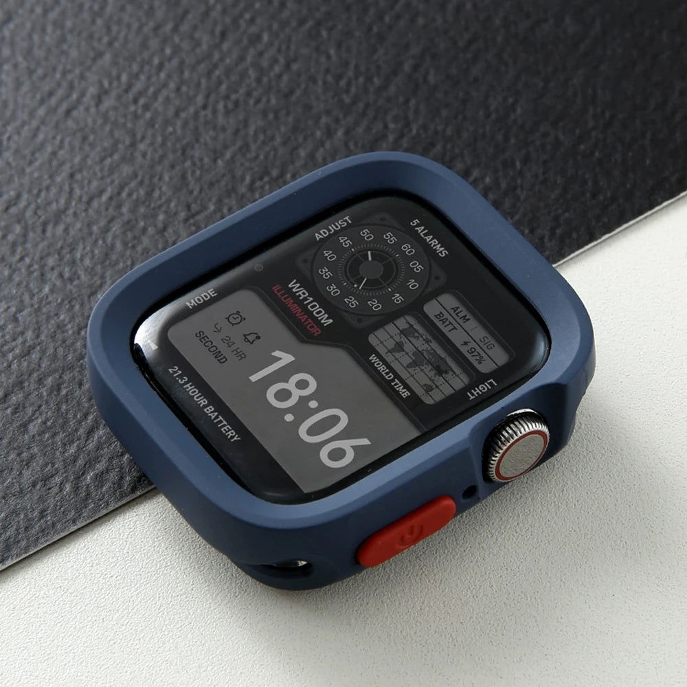 Soft Silicone Protective Case Cover for Apple Watch 41–49mm Series 4–10