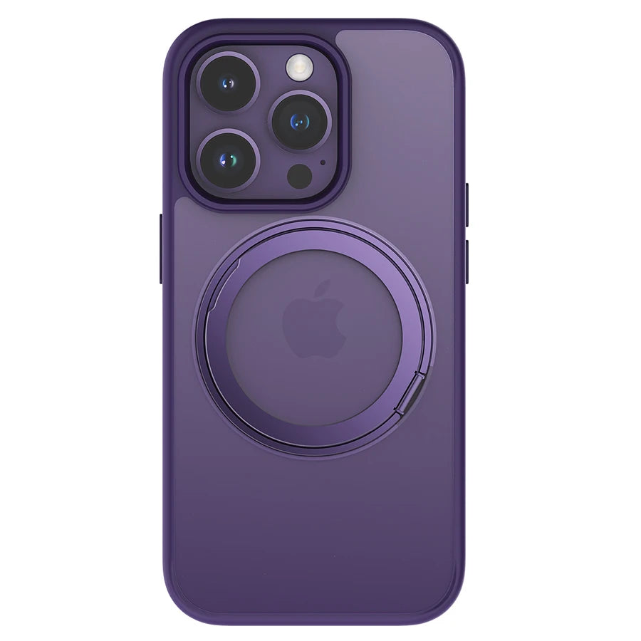 Magnetic TPU Frame Ring Stand Case for iPhone 15 14 13 Pro Max Plus