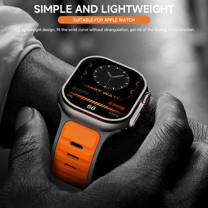 Sports Silicone Bracelet for Apple Watch 40–49mm Series 4–10 & Ultra