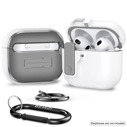 Protective Case for AirPods 4 with Pushbutton Switch and Magnetic Pop-Open Lid