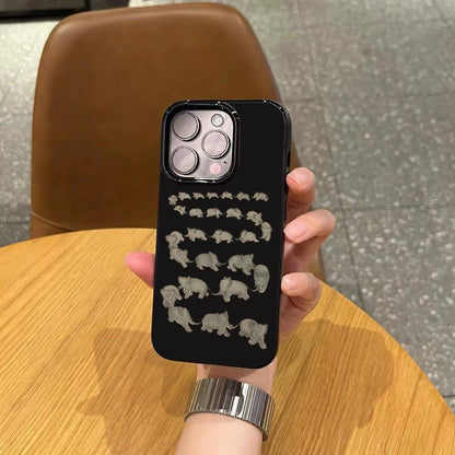 Niche Korean Elephant Y2K Case for iPhone 13–16 Pro Models