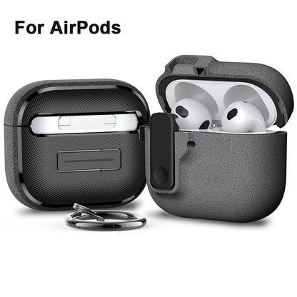 Luxury Shockproof Case for AirPods Pro 2, 4 & 3 with Hook Carabiner