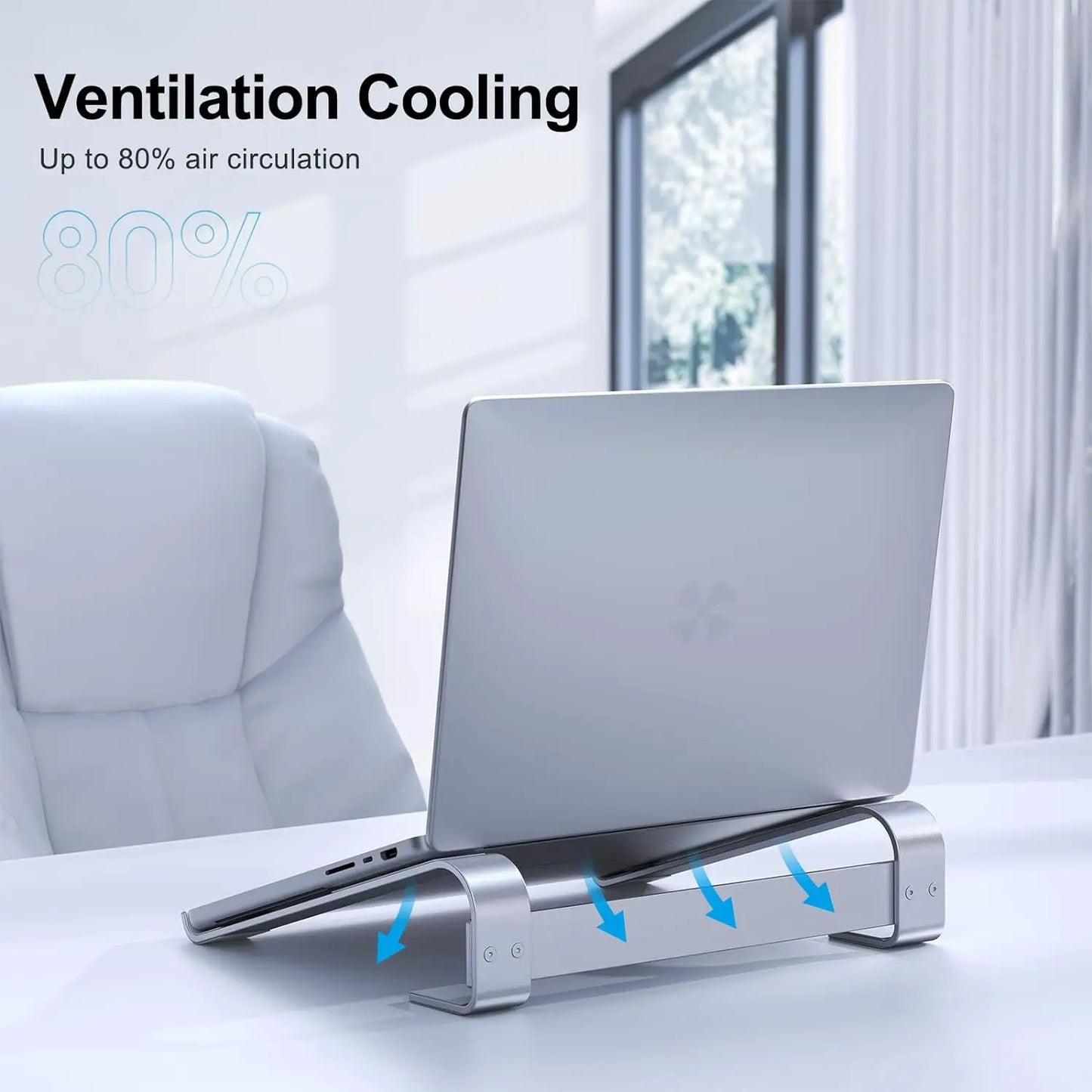 Aluminum Laptop Cooling Stand Riser for MacBook, Dell, HP, Lenovo