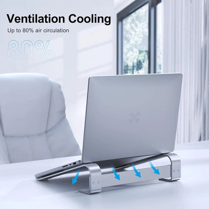 Aluminum Laptop Cooling Stand Riser for MacBook, Dell, HP, Lenovo