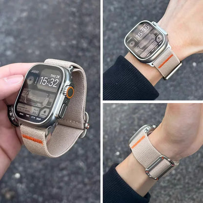 Elastic Nylon Band for Apple Watch Ultra 2 & Series 10–5, 49–41mm