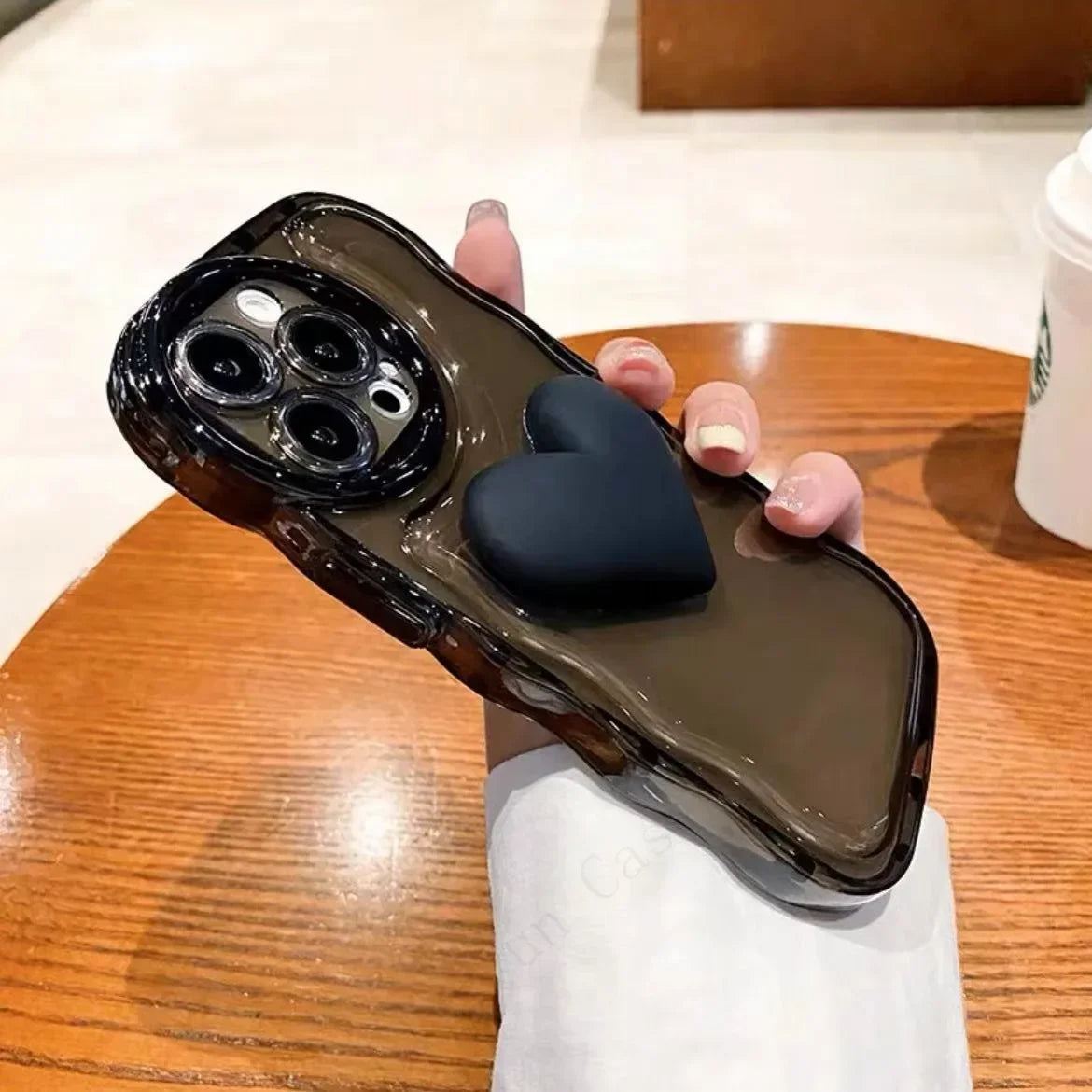 3D Heart Candy Color Airbag Case for iPhone 15 14 13 12 11 Pro Max Soft