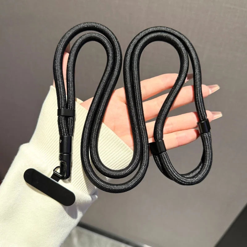Adjustable Crossbody Phone Lanyard – Neck Strap with Patch for iPhone & Cell Phones