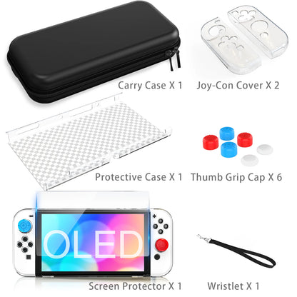9-in-1 Accessories Kit for Nintendo Switch OLED with Carrying Case (2022)