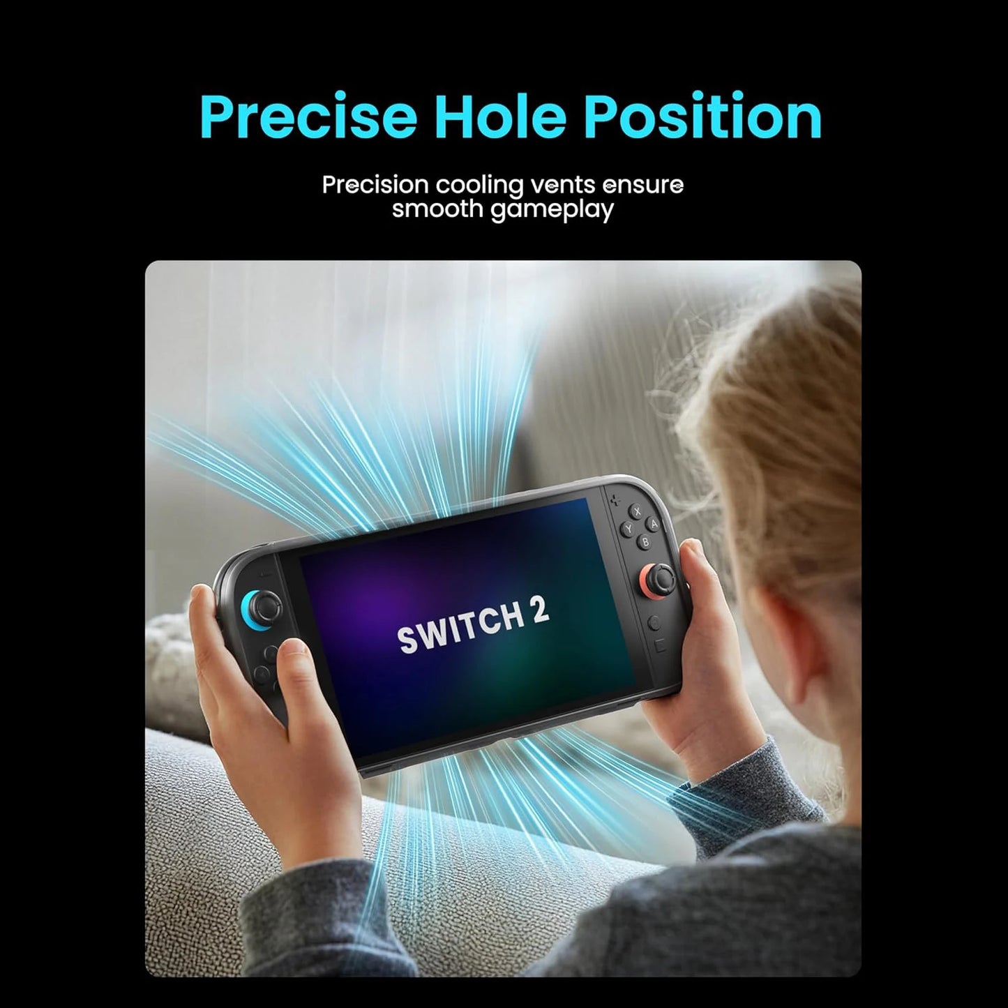 Ergonomic TPU Anti-Slip Shockproof Case for Nintendo Switch 2 Console & Joy-Con