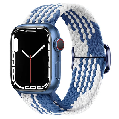 Elastic Braided Strap for Apple Watch Ultra 49mm and Series 9–SE, 45–38mm