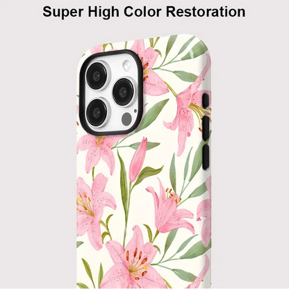 Magnetic Double-Layer Flower Case for iPhone 16–11 Pro Max Shockproof
