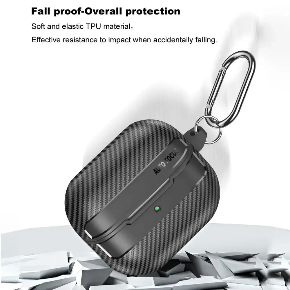 Shockproof Carbon Fiber Case for Galaxy Buds 3 / Buds3 Pro – Soft Silicone Cover